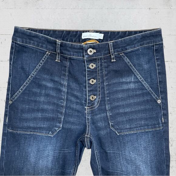 L.L. Bean Women's Signature Premium Skinny Jeans Mid-Rise Button-Front Size 10 - Picture 5 of 12